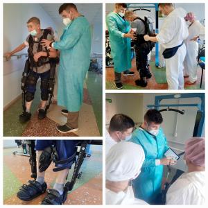 Врачи-реабилитологи больницы имени Захарьина помогут пациентам встать на ноги с помощью экзоскелета
